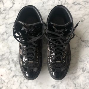 Men’s silver and black Camo Jimmy Choo high tops